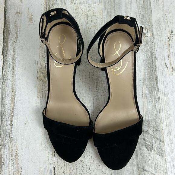 Sam Edelman Yaro Womens sz 9M black suede block heel sandals new - Picture 2 of 9